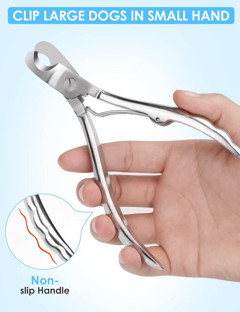 Trimmer Gobeigo Upgrade Wide Open Dog Nail Clippers for Large Dogs Cut Like Butter, Heavy Duty Dog Nail Full Metal