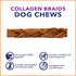 Pet Factory CareChewz Collagen 6-7" Skinny Braided Sticks, Chicken Flavor, 5 Count/1 Pack