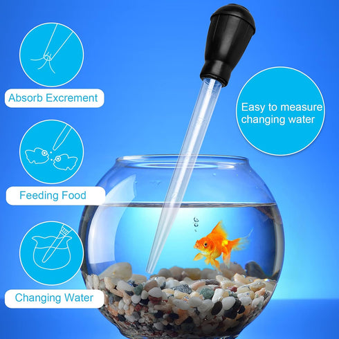 WEAVERBIRD Manual Fish Tank Water Changer - 30ml Aquarium Clean Pipette Dropper for Waste Removal