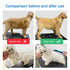 ROPO Dog Comb, Pet Grooming Comb for Cats, Removes Matted Fur, Non-Slip Comfort Grip Handles, Blue (Plastic Rubber