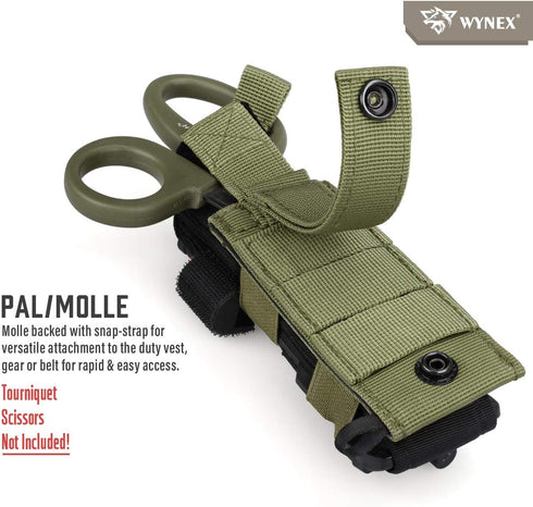 WYNEX Tourniquet Holder, Tactical Tourniquet Straps Holder MOLLE Medical EMT Hand Tools