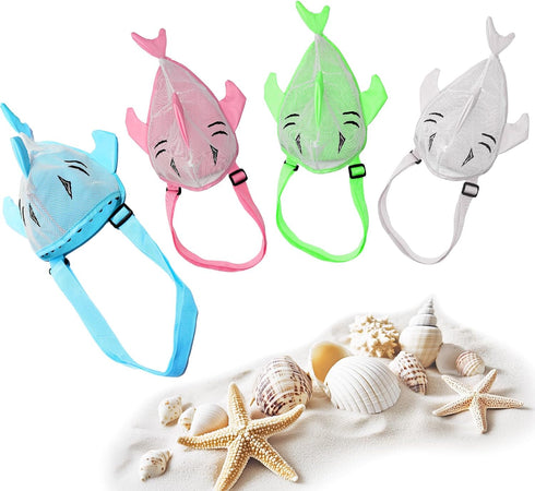 Anandming Sea Shell Bags for Beach, Mesh Seashell Holder,Shelling Collecting Tools Travel Sand