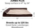 Furhaven Replacement Dog Bed Cover, Two-Tone Faux Fur & Suede L Shaped Chaise, Jumbo Plus (XX-Large), Espresso
