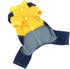 SELMAI Dog Outfits for Small Dogs - Spring Shirts Denim Bib Pants, 2 Pockets Jumpsuits for Cats & Puppies, Autumn