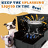 Mess Proof Dog Bowls Set, No Spill Edge Pet Feeder with 2 Stainless Steel Bowls for Medium Dogs