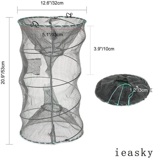 ieasky Trap,2 Packs Accessories,12.6X20.1inches Fishing Bait Crab Trap Minnow Trap Crawfish Trap Lobster Shrimp