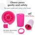 Dexas Dog Paw Cleaner - Small, Pink, Dog Accessories and Pet Supplies
