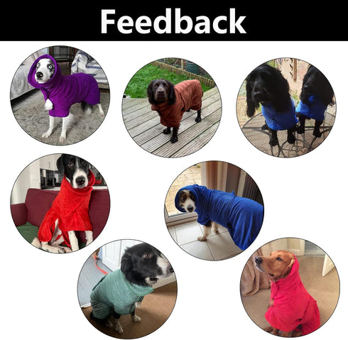 Geyecete Dog Drying Coat, Super Absorbent Microfibre Fast Drying Towel for Pet Dog Cat Bath, Luxuriously Soft