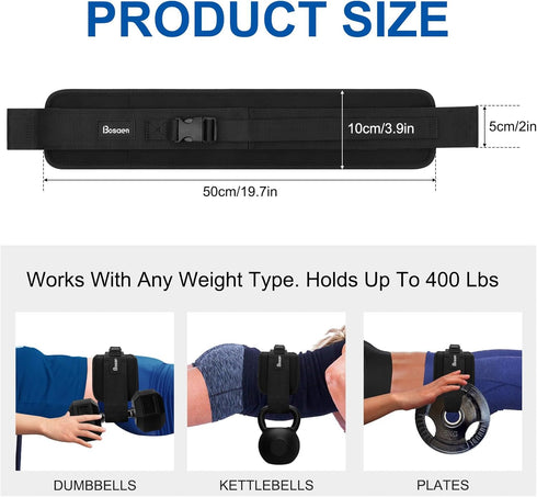 Hip Thrust Belt - Dumbbell Belt with Non-slip Padding for Safety and Easy Use with Weights