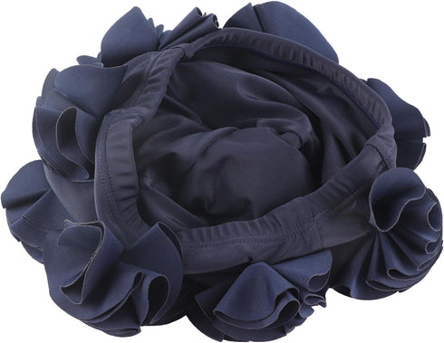 Floral Swim Hat, Elastic Swim Bonnet Waterproof Headgear for Women with Long Hair for Summer Pool