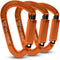 FVW Auto Locking Rock Climbing Carabiner Clips, UIAA Certified 25KN Heavy Duty D-Shaped Caribeaners for Rappelling