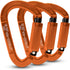 FVW Auto Locking Rock Climbing Carabiner Clips, UIAA Certified 25KN Heavy Duty D-Shaped Caribeaners for Rappelling