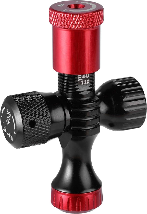 PRE-Set Pressure Bicycle C02 Inflator/Deflator, Compact for MTB, Gravel, and Road Bikes by Skwiki