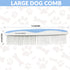 Metal Dog Grooming Comb - Removes Tangles & Matts, Best for Poodles, Goldendoodles, Long Haired Dogs (Large)