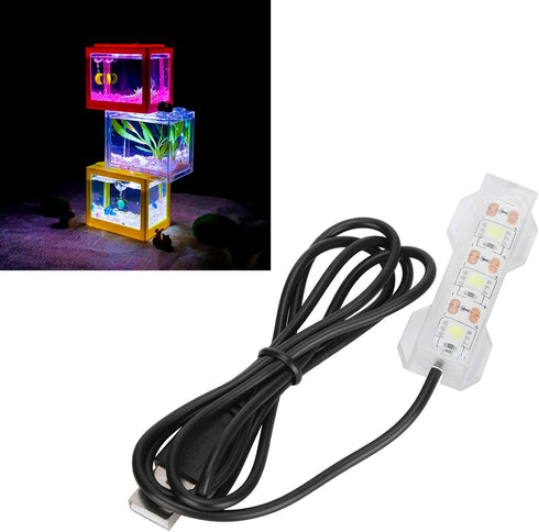 GLOGLOW Aquarium Light, USB Mini Decoration Soft LED Lighting Lamp for Water Plants
