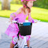 NOLITOY Bike Front Carrier Basket Braided Plastic Bike Vegetable Basket Black Retro Style Front Handlebar Storage