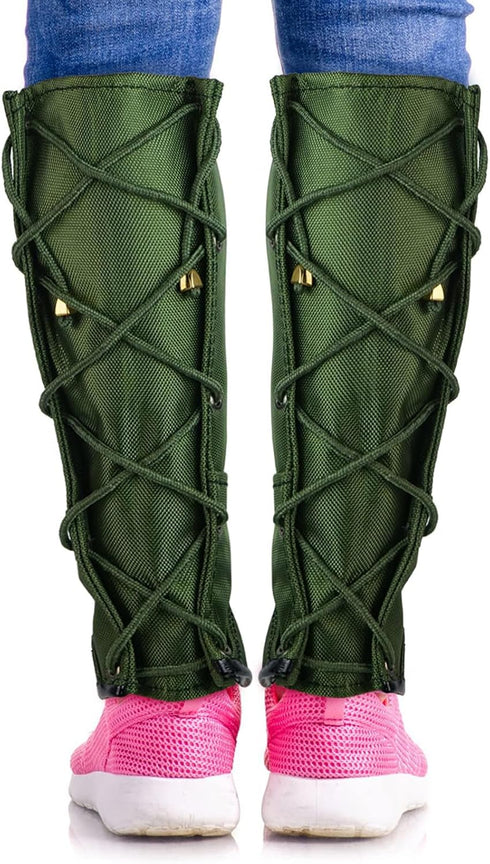 Luwint Kids Leg Gaiters, Waterproof Canvas for Hiking and Snow Boot Protection