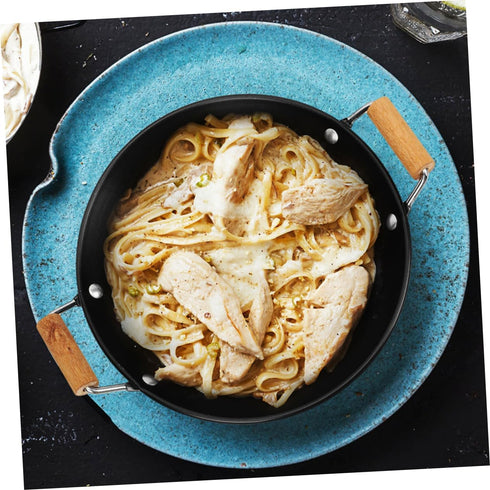 2Pcs Alipis Hot Pot Cooking Pot Household Kitchen Cookware with Wooden Handles Lightweight and Design for Home Cooking