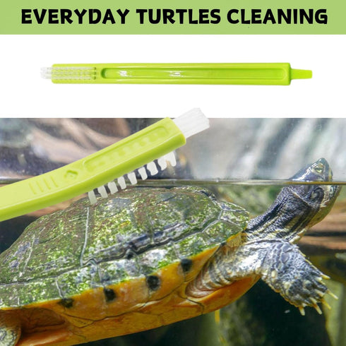4 Pack Turtle Brush, Cleaning Brush with Suction Cup for Tank, Removes Aquatic Mud Dirt, Promotes Shell Health for
