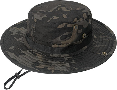 Rosoz Sun Hats for Men Women - Boonie Hat UPF 50+ Bucket Hat with Wide Brim UV Protection for Fishing Hiking Safari