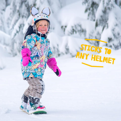 Leopard Helmet Accessories with Sticky Hook & Loop Fastener, Helmet CAT Ears/Covers for Kids and Adults