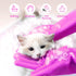 Dog Bath Gloves with 4 Pack Dog Toothbrush - Grooming Kit for Small, Medium, Large Dogs, Silicone Washing Gloves