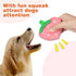 POPETPOP 2Pcs Dog Plush Squeaky Toys, Soft Strawberry Shape Interactive Puppy Chew Toy