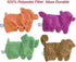 AZSSMUK Cute No Stuffing Dog Toy for Small Medium Breeds, Fun Indoor Chew and Play (4 Pack)