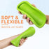PrimePets Dog Frisbees, 2 Pack, 7 Inch Durable Flying Discs for Water, Pool, and Beach (Orange and Green)