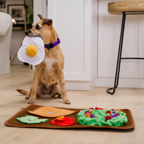 P.L.A.Y. Cute Snuffle Mat for Dogs - Brunch Themed Interactive Food & Treat Mat for Puppies Dogs - Enrichment Toy