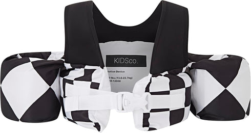 KIDSco Swim Vest for Kids 30-50 lbs - Toddler Swimming Aid with Shoulder Strap and Water Wings for Boys and Girls 2 to