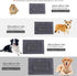 BVAGSS Reversible Dog Crate Pad 24''x18'' Light Grey, Memory Foam Dog Bed, Washable Pet Cushion for Small Dogs
