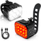 WORKPRO Ultra Bright Bike Lights Set, 8+13 Modes, Rechargeable IP65 Waterproof Bicycle Light Set for Night Riding