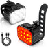 WORKPRO Ultra Bright Bike Lights Set, 8+13 Modes, Rechargeable IP65 Waterproof Bicycle Light Set for Night Riding