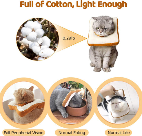 Amakunft Adjustable Cat Cone Collar, Soft Recovery Collar for Cat After Surgery, Elizabethan Collar