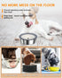 No Spill Dog Water Bowl, 1.5L Stainless Steel Slow Drinking Dish, Splash Proof for Dogs and Cats