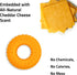 Playology Durable Dog Chew Toy, Dual Layer Ring, Cheddar Cheese Scented Orange for Medium Dogs
