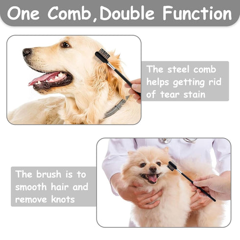 GUBCUB 7 Pack Pets Grooming Brush Comb Kit,Double-Side Deshedding Dematting Dog Brush,Undercoat Rake for Dogs