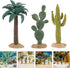 3pcs Beaupretty Artificial Cactus Plants Figurines for Reptile Environment Decoration, Simulation Succulent Miniature