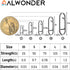 50-Pack Alwonder Fishing Power Speed Clips, High Strength Stainless Steel Speed Clip for Fishing Lure Quick Change