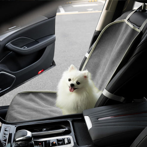 FUNNY FUZZY Dog Car Seat Cover for Front Seat, Dog Seat Cove Waterproof, Scratchproof Non-Slip Car Seat Protector
