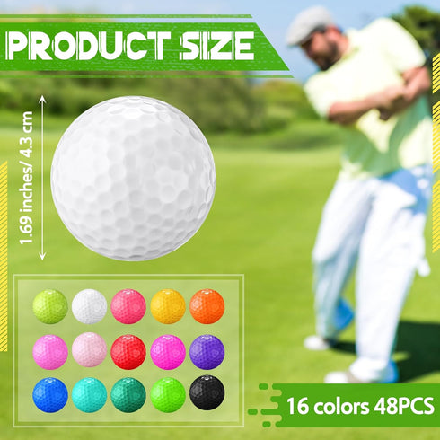 Vinsot Golf Balls Bulk Solid Rubber Golf Soft Training Balls for Hit Swing Driving Range Indoor Outdoor Putting