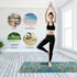 Leopard Skin Blue Animal Yoga Mat - Eco Friendly Non Slip Fitness Exercise Mat 70.8x26inc