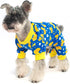 PUPTECK Soft Fleece Dog Pajamas for Small Medium Dogs, Adorable Puppy Sweaters Clothes Jumpsuit Pjs, Lightweight Cat Coat Pet Apparel, Blue, S