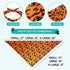 '-1 Pack, Halloween Dog Bandana Premium Durable Triangle Reversible Dog Scarf, Adjustable Puppy Bandana Bib Handkerchief