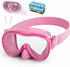 Kids Swim Goggles with Nose Cover, Diving Mask and Mesh Bag with Ear Plugs