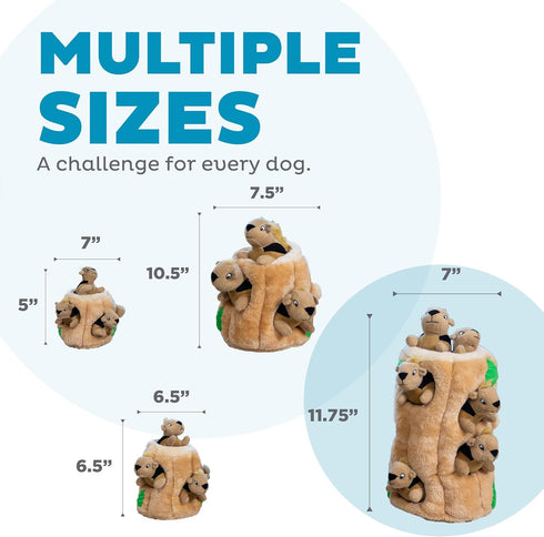 2in1 6 Outward Hound Hide-A-Squirrel Dog Toy Interactive Plush Puzzle with Squeaky Removable Squirrels, X-Large