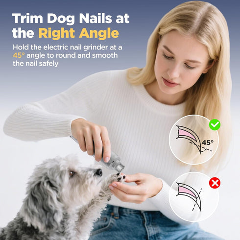 YGGDRA 2-Speed Dog Nail Grinder Upgraded - Professional Super Quiet and Low Vibration Electric Pet Nail Grinder
