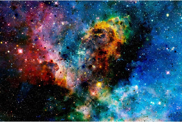 AWERT 48x24 inches Galaxy Aquarium Background, Cloud Stars and Colorful Cosmic Universe Fish Tank Background