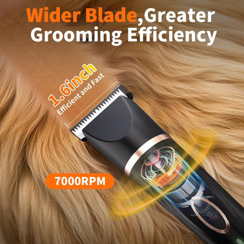 Liuqo Trimmer, 3 1 Trimmer Dog Clippers Grooming Kit with Paw in Low Noise Electric Rechargeable Cordless Pet Shaver